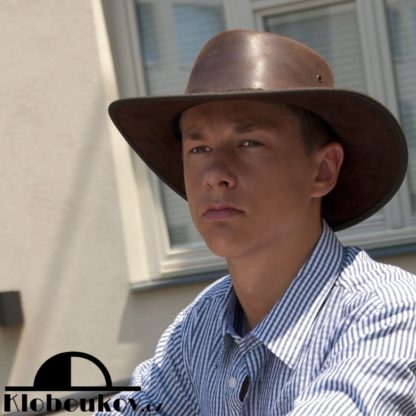 Exkluzivní kožený westernový klobouk Barmah hats